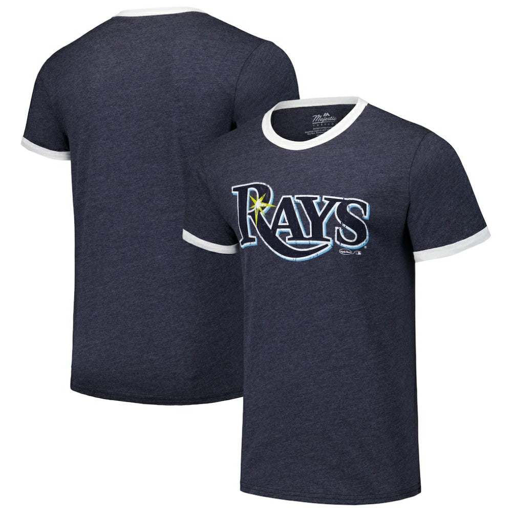 MLB Tampa Bay Rays Majestic Threads Ringer Tri-Blend T-Shirt