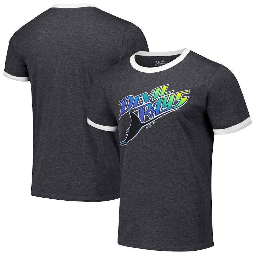 MLB Tampa Bay Rays Majestic Threads Ringer Tri-Blend T-Shirt