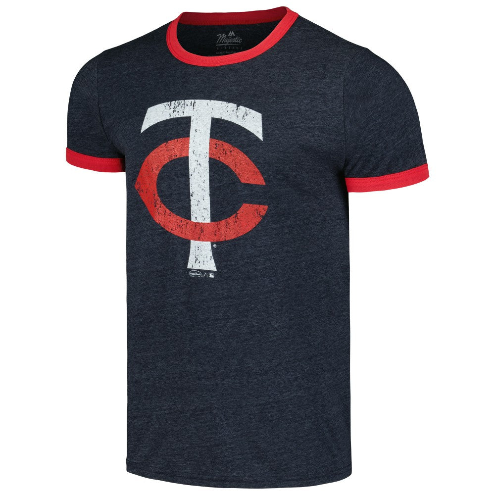 MLB Minnesota Twins Majestic Threads Ringer Tri-Blend T-Shirt