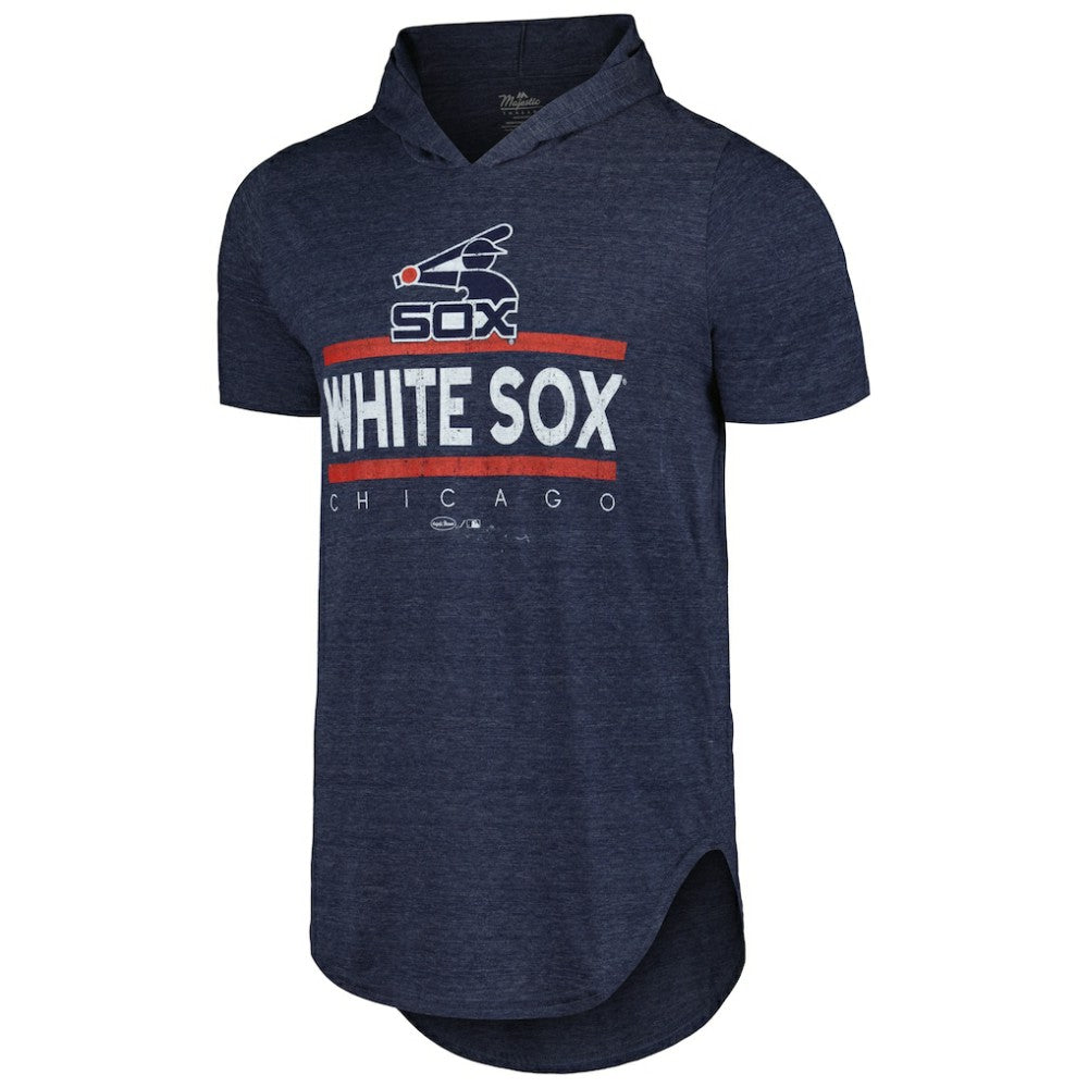 MLB Chicago White Sox Majestic Threads Tri-Blend Hoodie T-Shirt