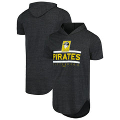 MLB Pittsburgh Pirates Majestic Threads Tri-Blend Hoodie T-Shirt