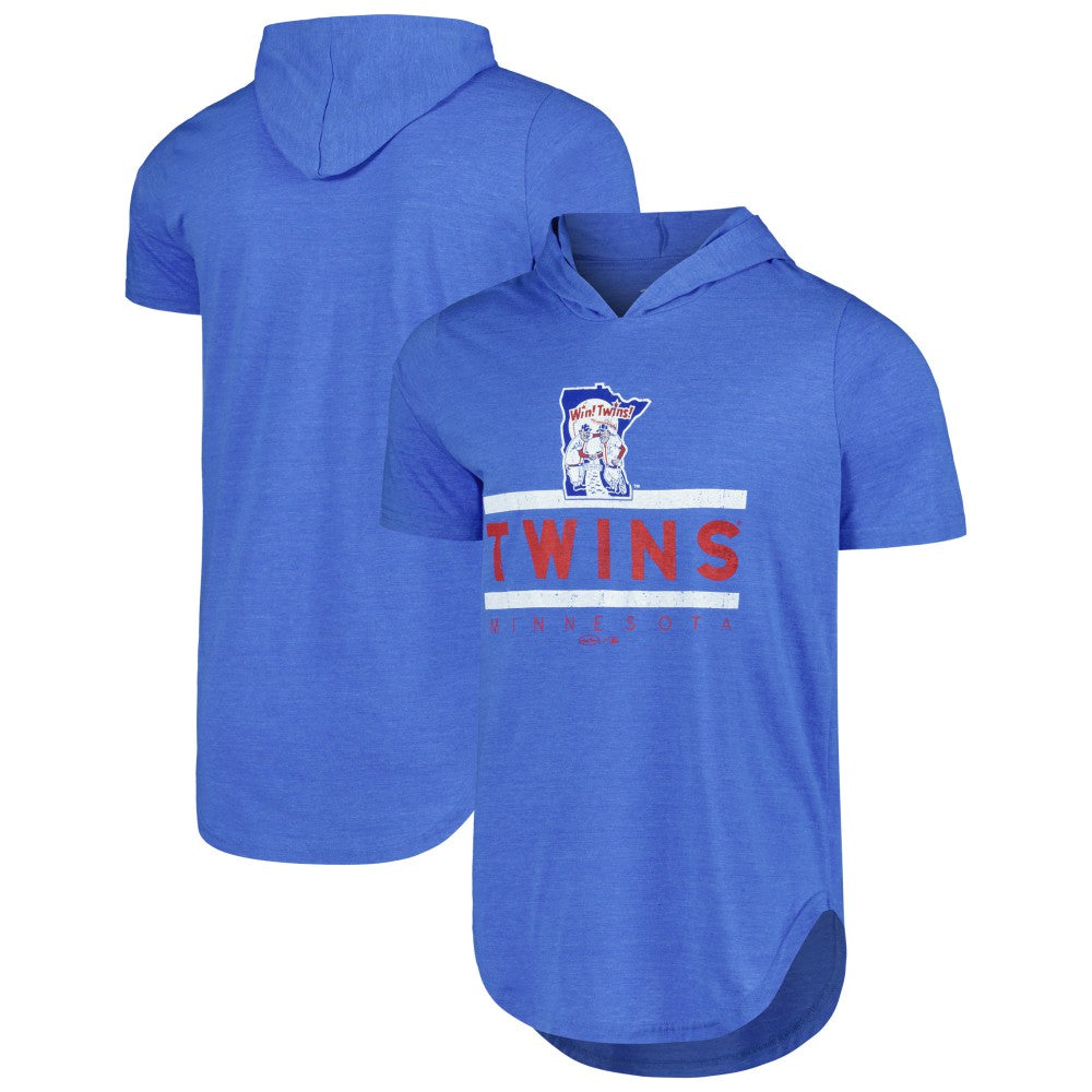 MLB Minnesota Twins Majestic Threads Tri-Blend Hoodie T-Shirt