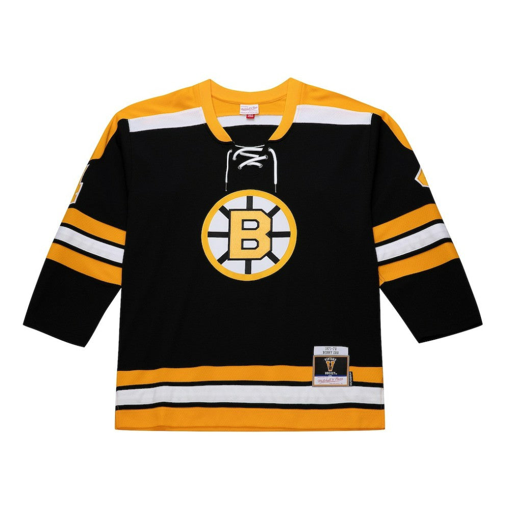 NHL Black Bobby Orr Boston Bruins Mitchell & Ness Big & Tall 1971/72 Blue Line 2.0 Jersey