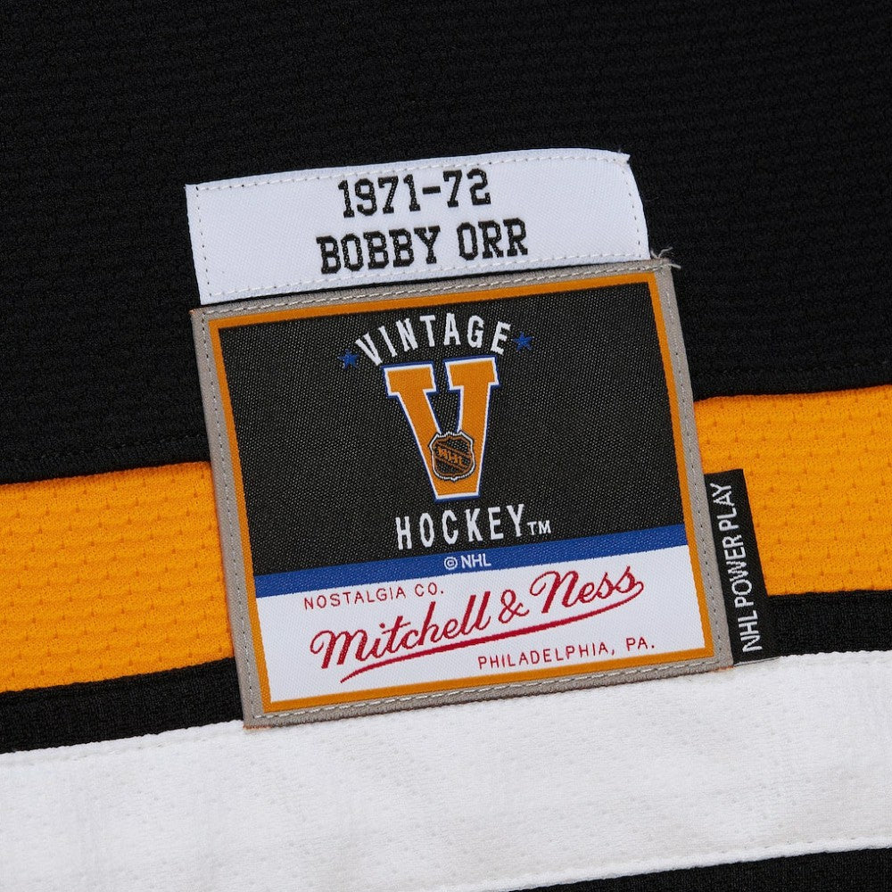 NHL Black Bobby Orr Boston Bruins Mitchell & Ness Big & Tall 1971/72 Blue Line 2.0 Jersey