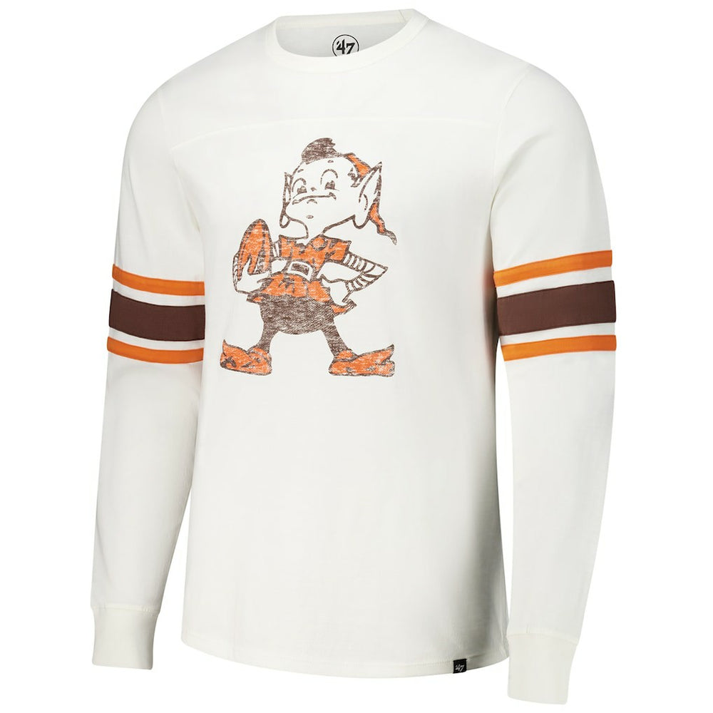 '47 Gridiron Throwback Premier Brex Long Sleeve T-Shirt - Cleveland Browns