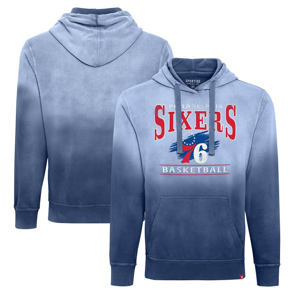 NBA Philadelphia 76ers Sportiqe Unisex Blake Sun-Fade Pullover Hoodie