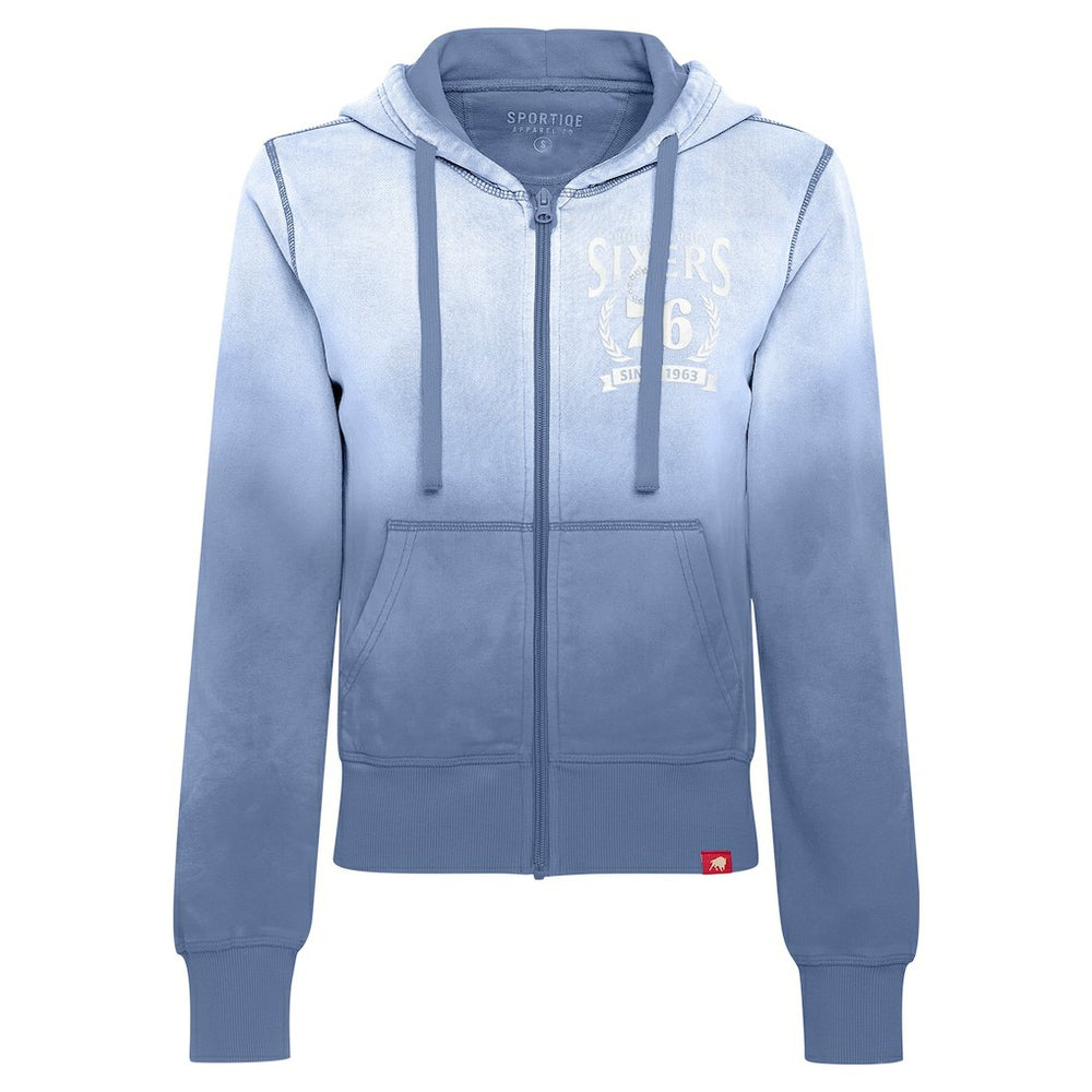 NBA Philadelphia 76ers Sportiqe Women's Carli Sun Fade Full-Zip Hoodie