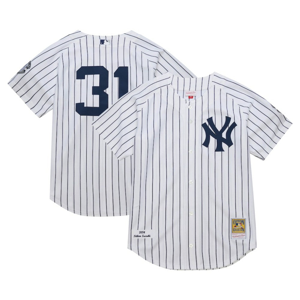 MLB Ichiro Suzuki New York Yankees Mitchell & Ness 2014 Cooperstown Collection Authentic Throwback Jersey