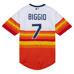 MLB Craig Biggio Houston Astros Mitchell & Ness 2004 Cooperstown Collection Authentic Throwback Jersey