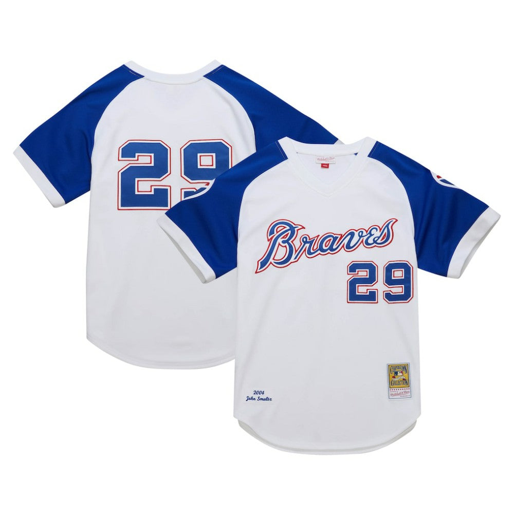 MLB John Smoltz Atlanta Braves Mitchell & Ness 2004 Cooperstown Collection Authentic Throwback Jersey