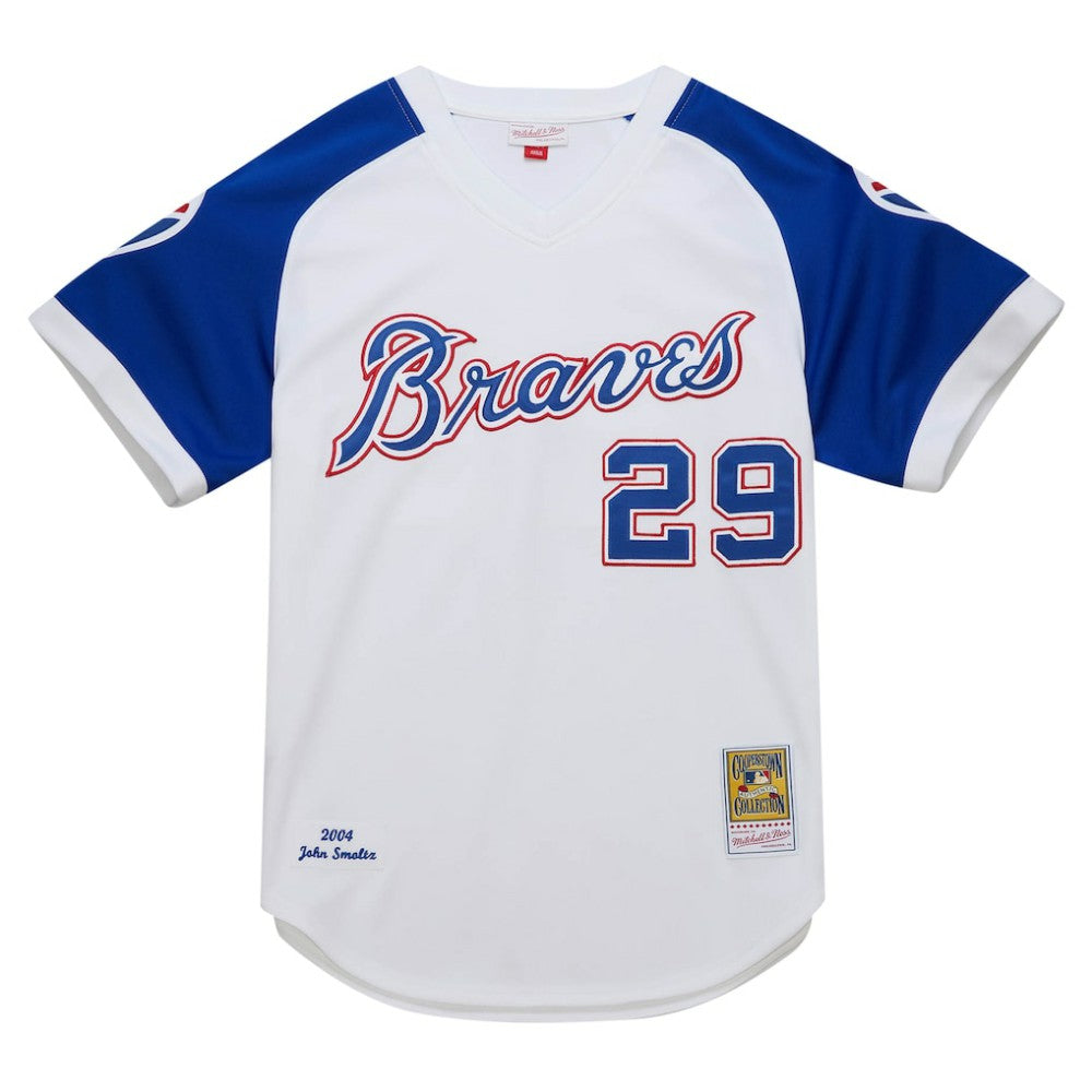MLB John Smoltz Atlanta Braves Mitchell & Ness 2004 Cooperstown Collection Authentic Throwback Jersey