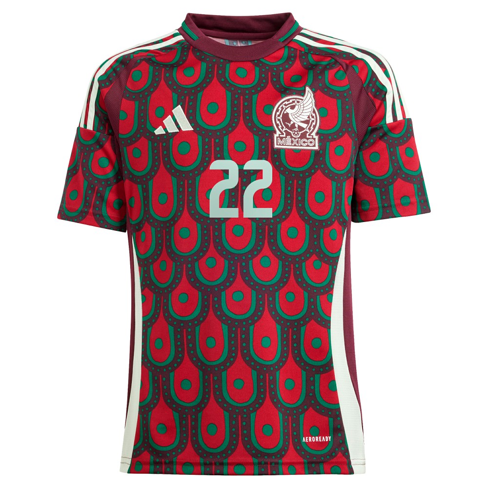 Hirving Lozano Mexico National Team Youth 2024 Home Replica Player Jersey - Adidas Green