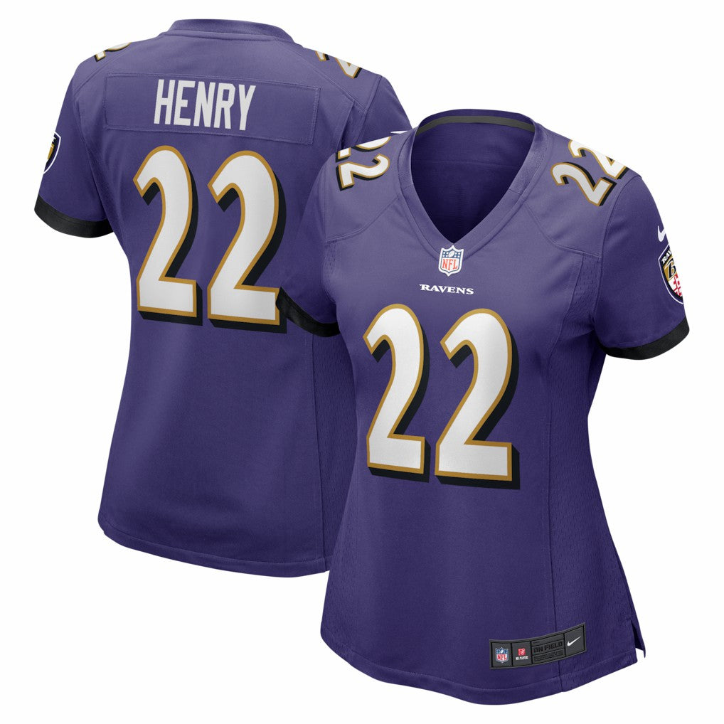 Derrick Henry  Women's Game Player Jersey - Baltimore Ravens