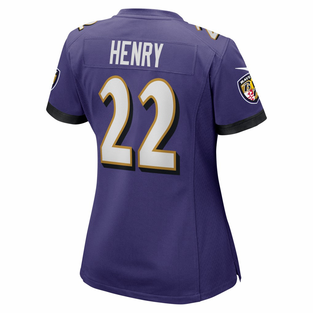 Derrick Henry  Women's Game Player Jersey - Baltimore Ravens