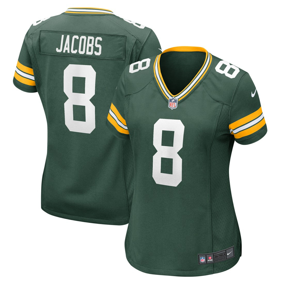 Josh Jacobs  Women's Team Game Jersey - Green Bay Packers