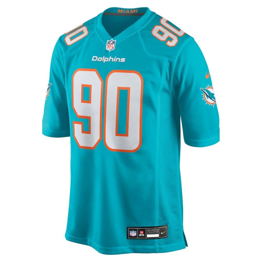 Kenneth Grant  2025 NFL Draft First Round Pick Game Jersey - Miami Dolphins