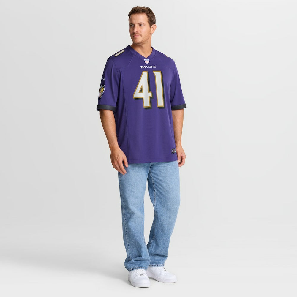 Dre'Mont Jones  Team Game Jersey - Baltimore Ravens