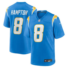 Omarion Hampton  2025 NFL Draft First Round Pick Game Jersey - Los Angeles Chargers