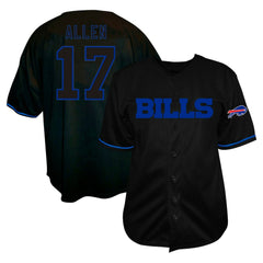 Josh Allen  Big & Tall Baseball Button-Up Shirt - Buffalo Bills