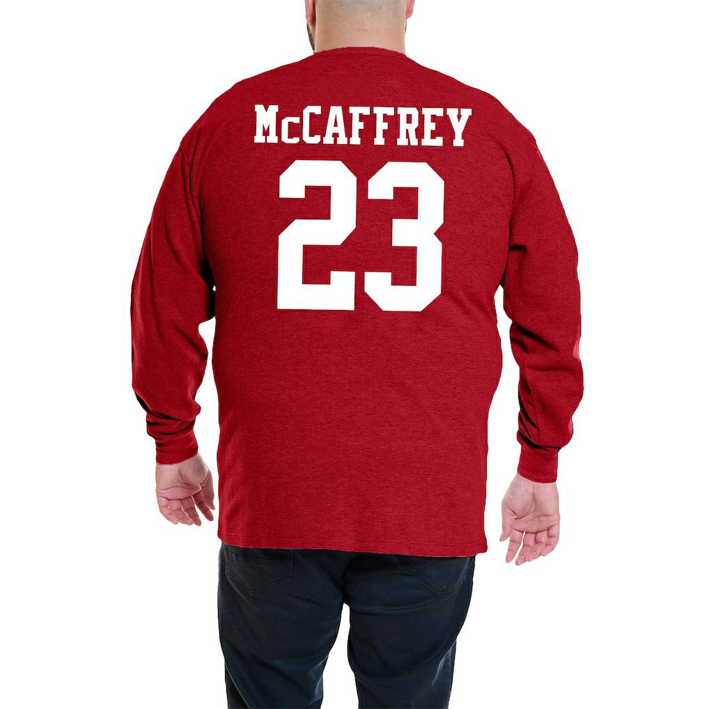 Christian McCaffrey  Big & Tall Thermal Waffle Long Sleeve T-Shirt - San Francisco 49ers
