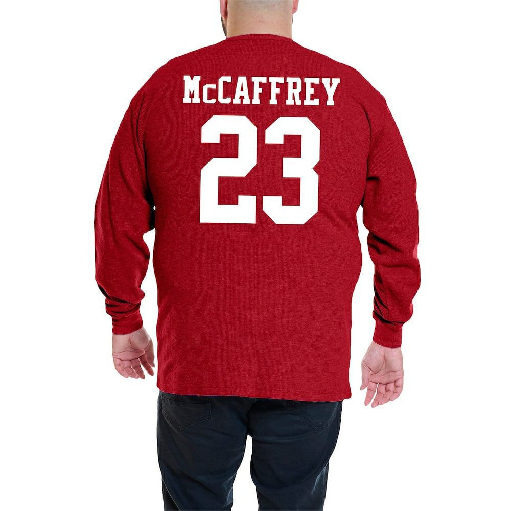 Christian McCaffrey  Big & Tall Thermal Waffle Long Sleeve T-Shirt - San Francisco 49ers