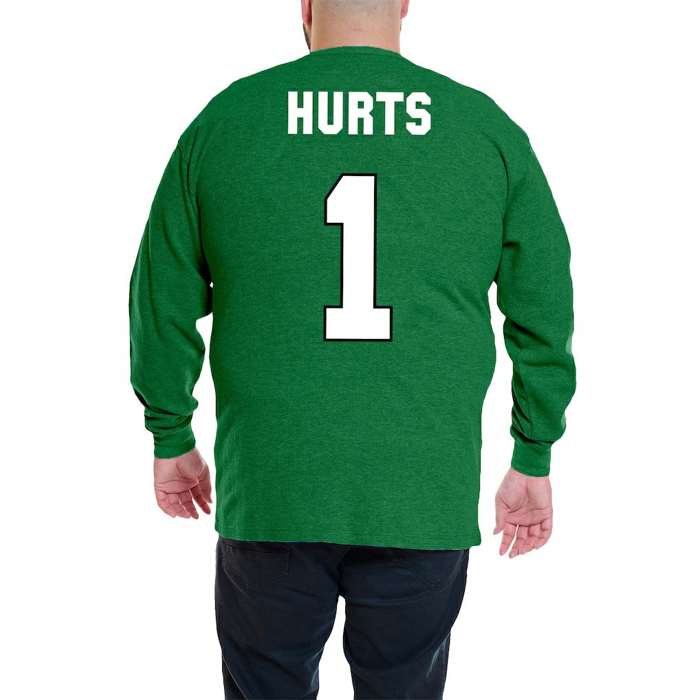 Jalen Hurts  Big & Tall Thermal Waffle Long Sleeve T-Shirt - Philadelphia Eagles