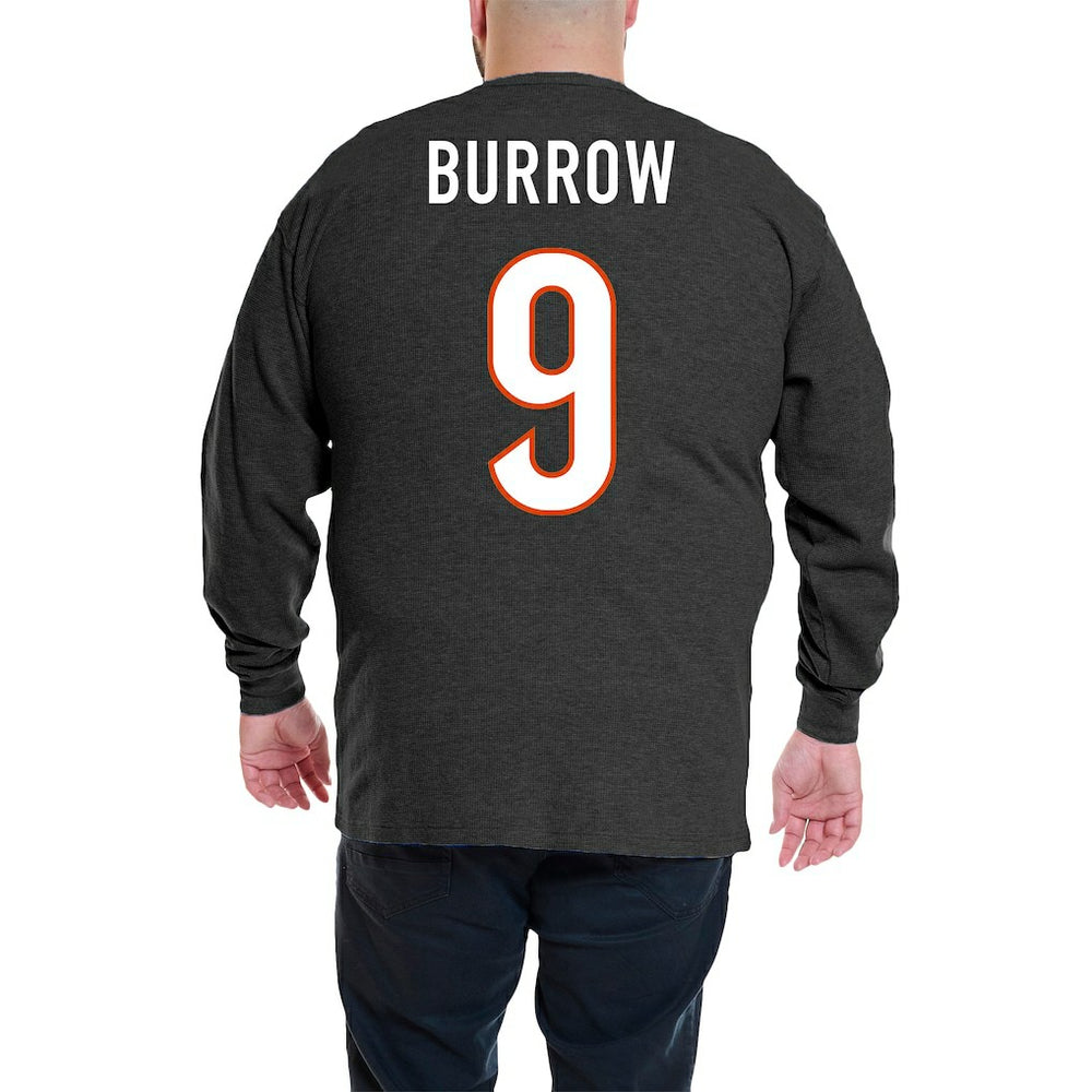 Joe Burrow  Big & Tall Thermal Waffle Long Sleeve T-Shirt - Cincinnati Bengals
