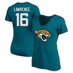 Trevor Lawrence  Women's Plus Size Fair Catch Name & Number Scoop Neck T-Shirt - Jacksonville Jaguars