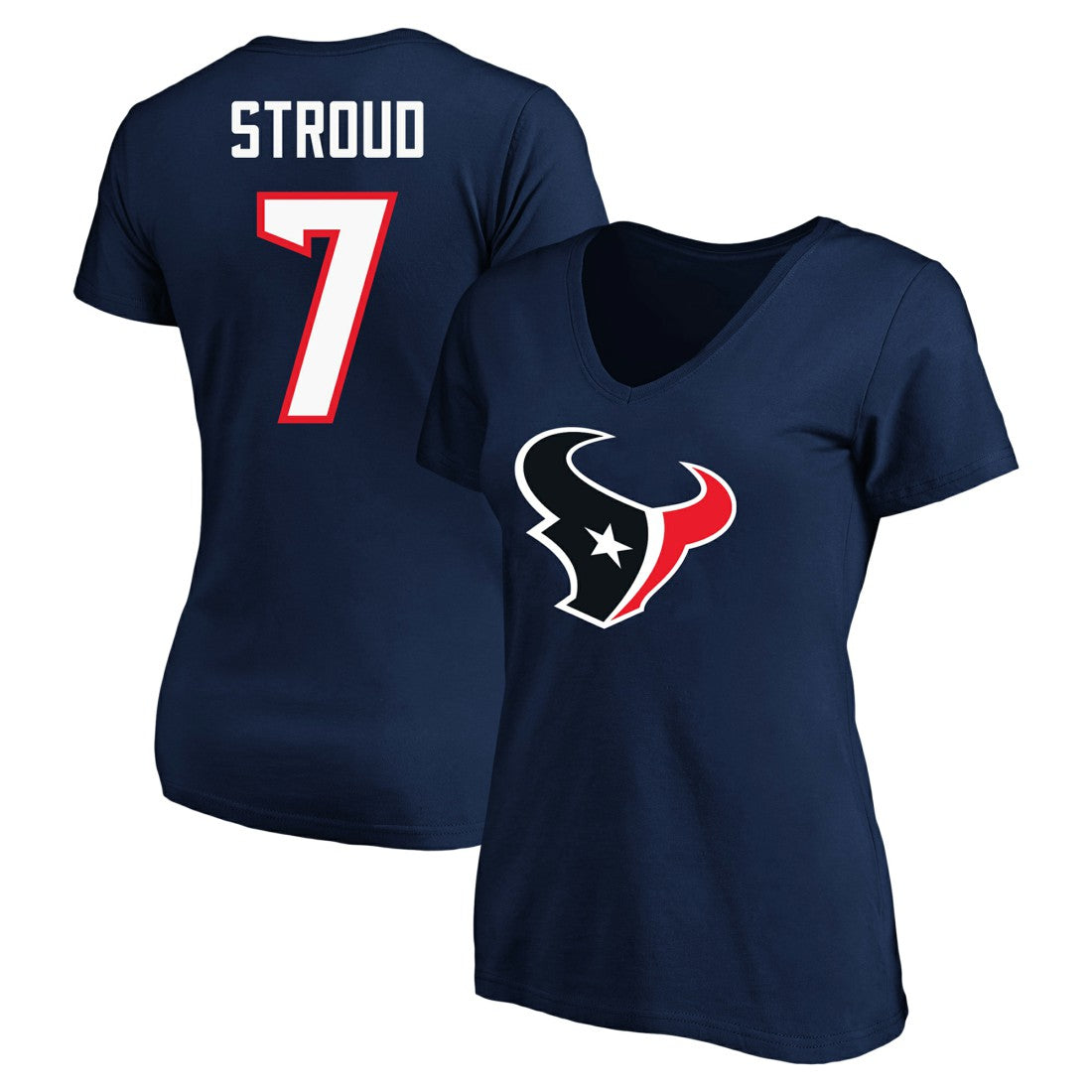 C.J. Stroud  Women's Plus Size Fair Catch Name & Number Scoop Neck T-Shirt - Houston Texans