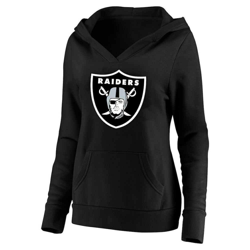 Maxx Crosby  Women's Plus Size Player Name & Number V-Neck Pullover Hoodie - Las Vegas Raiders