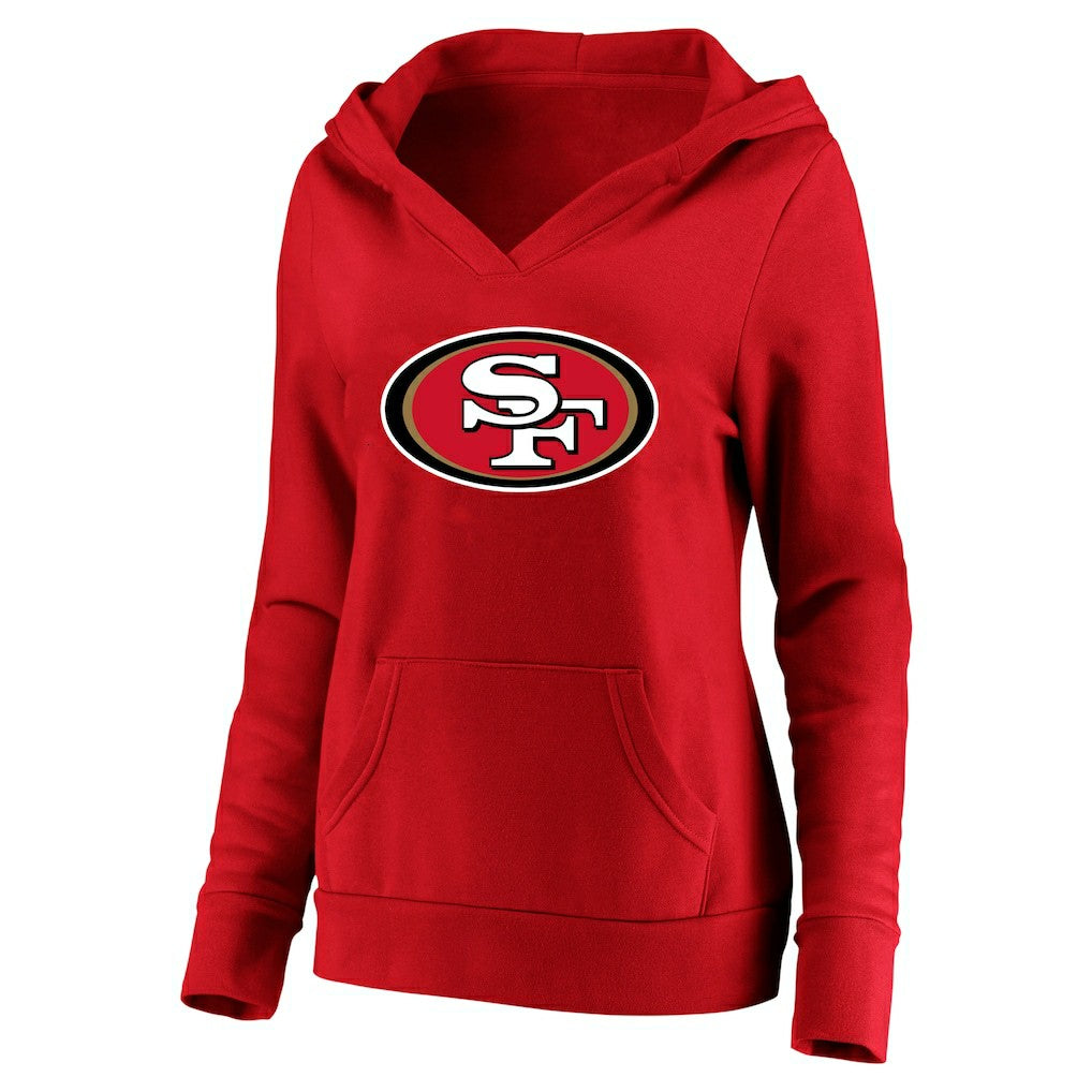 Christian McCaffrey  Women's Plus Size Player Name & Number V-Neck Pullover Hoodie - San Francisco 49ers