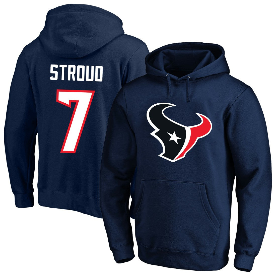 C.J. Stroud  Big & Tall Name & Number Fleece Pullover Hoodie - Houston Texans