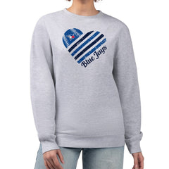 MLB Toronto Blue Jays G-III 4Her by Carl Banks Women's Heart Logo Fleece Pullover Sweatshirt