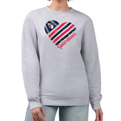 MLB Cleveland Guardians G-III 4Her by Carl Banks Women's Heart Logo Fleece Pullover Sweatshirt