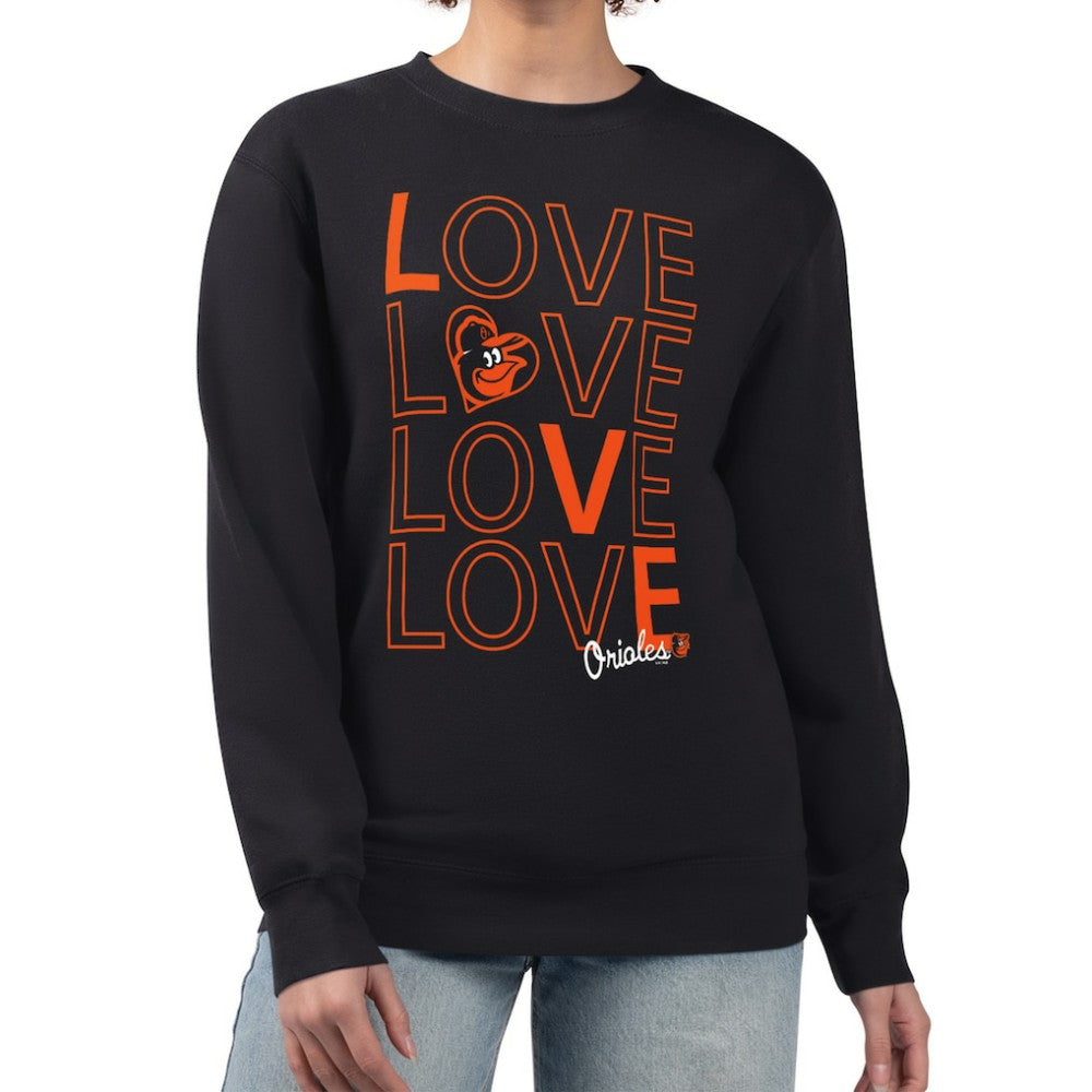 MLB Baltimore Orioles G-III 4Her by Carl Banks Women's Love Team Logo Fleece Pullover Sweatshirt
