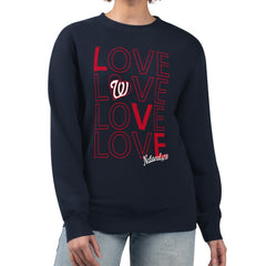 MLB Washington Nationals G-III 4Her by Carl Banks Women's Love Team Logo Fleece Pullover Sweatshirt