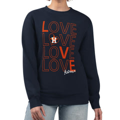 MLB Houston Astros G-III 4Her by Carl Banks Women's Love Team Logo Fleece Pullover Sweatshirt