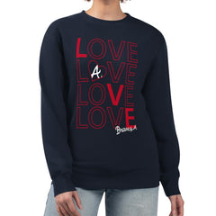 MLB Atlanta Braves G-III 4Her by Carl Banks Women's Love Team Logo Fleece Pullover Sweatshirt