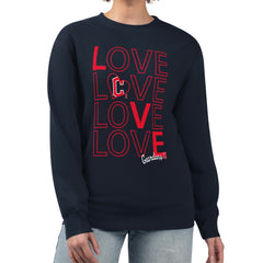 MLB Cleveland Guardians G-III 4Her by Carl Banks Women's Love Team Logo Fleece Pullover Sweatshirt