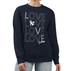 MLB New York Yankees G-III 4Her by Carl Banks Women's Love Team Logo Fleece Pullover Sweatshirt