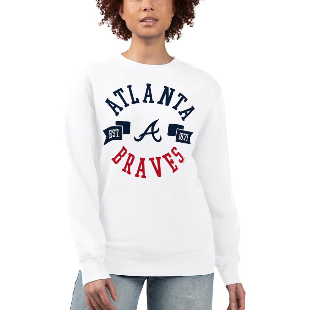 MLB Atlanta Braves G-III 4Her by Carl Banks Women's Team Logo Fleece Pullover Sweatshirt