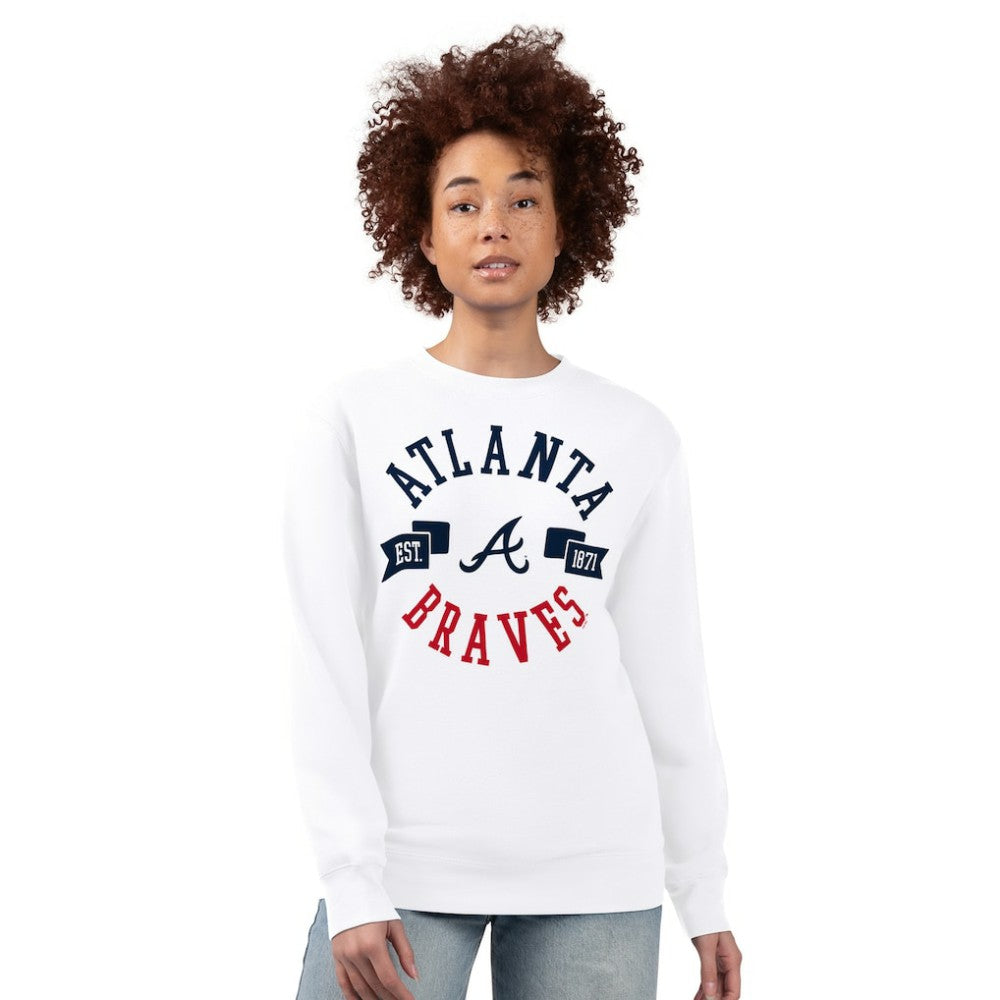 MLB Atlanta Braves G-III 4Her by Carl Banks Women's Team Logo Fleece Pullover Sweatshirt