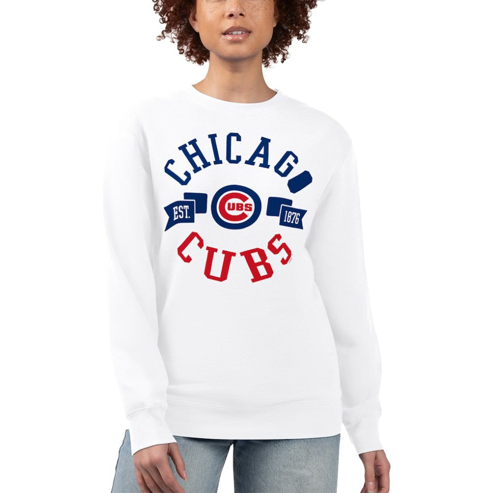 MLB Chicago Cubs G-III 4Her by Carl Banks Women's Team Logo Fleece Pullover Sweatshirt