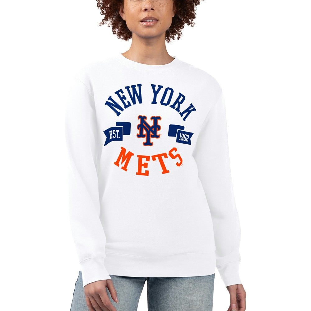 MLB New York Mets G-III 4Her by Carl Banks Women's Team Logo Fleece Pullover Sweatshirt