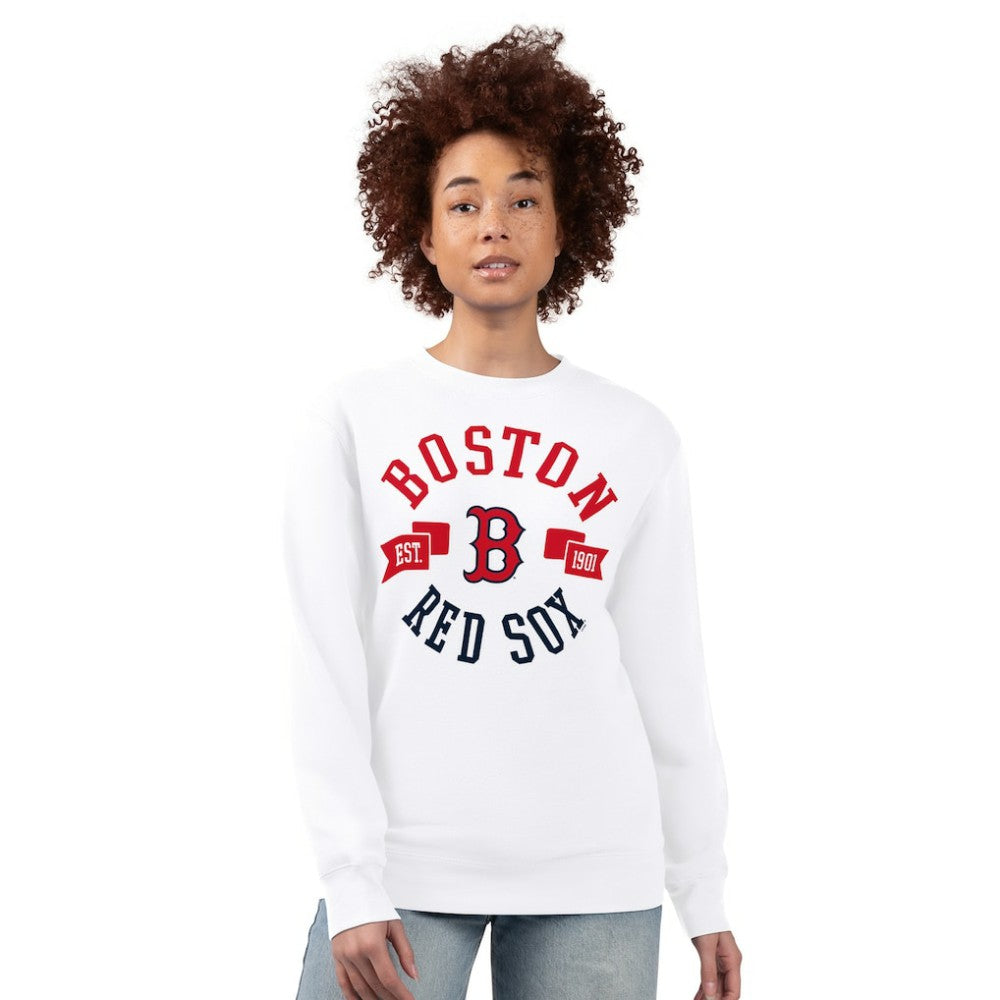 MLB Boston Red Sox G-III 4Her by Carl Banks Women's Team Logo Fleece Pullover Sweatshirt
