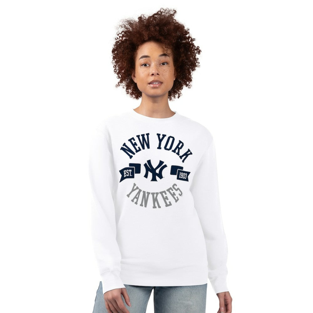 MLB New York Yankees G-III 4Her by Carl Banks Women's Team Logo Fleece Pullover Sweatshirt