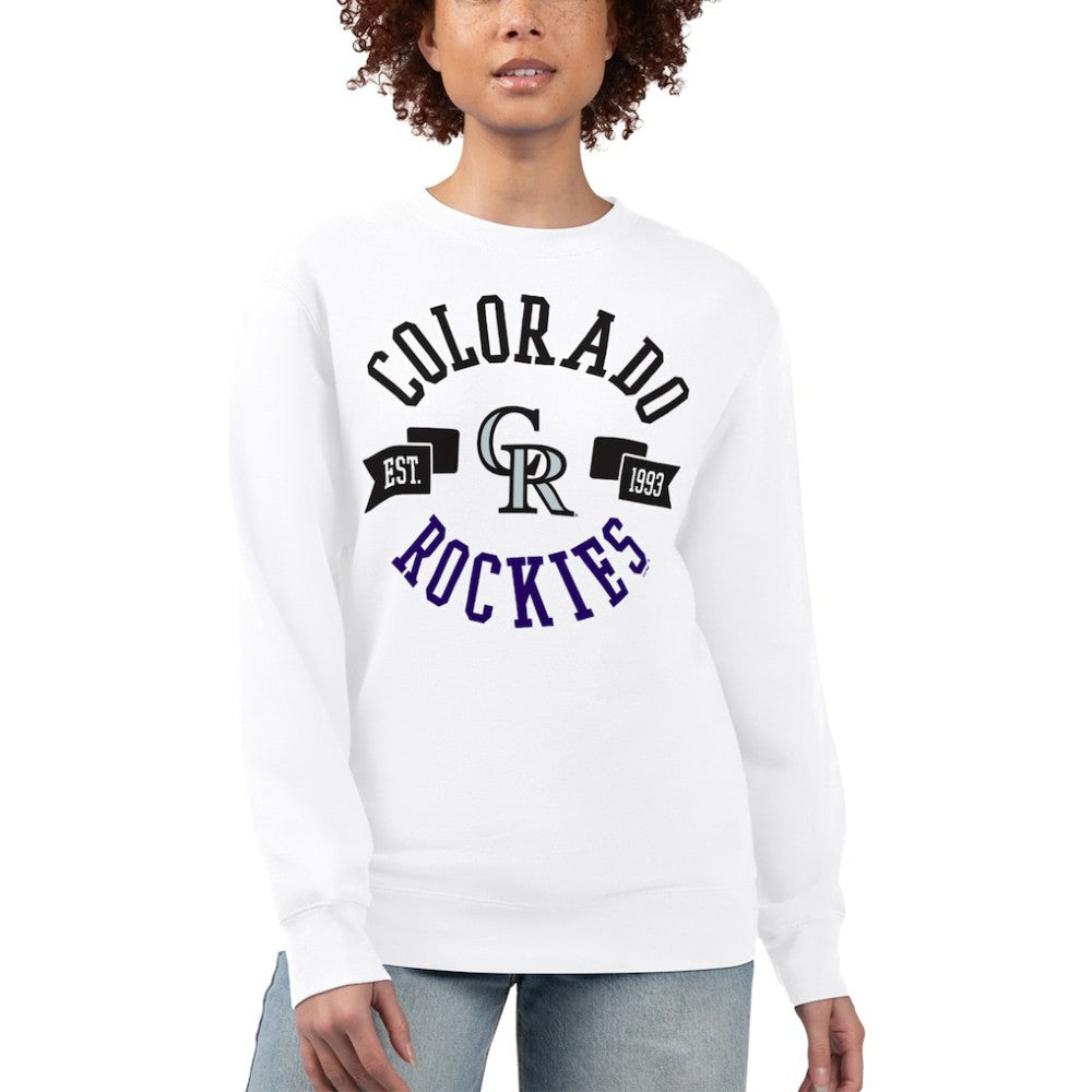 MLB Colorado Rockies G-III 4Her by Carl Banks Women's Team Logo Fleece Pullover Sweatshirt