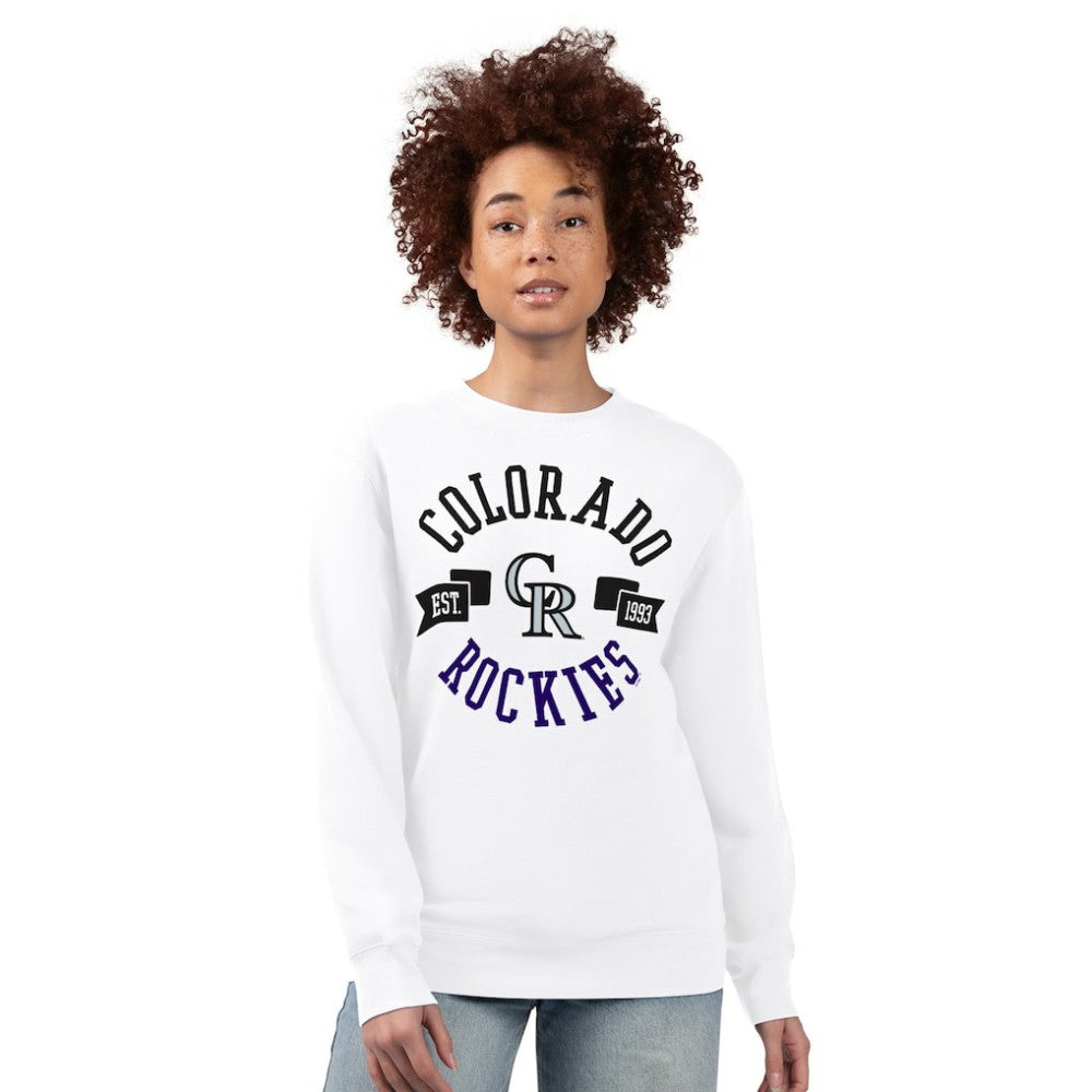 MLB Colorado Rockies G-III 4Her by Carl Banks Women's Team Logo Fleece Pullover Sweatshirt