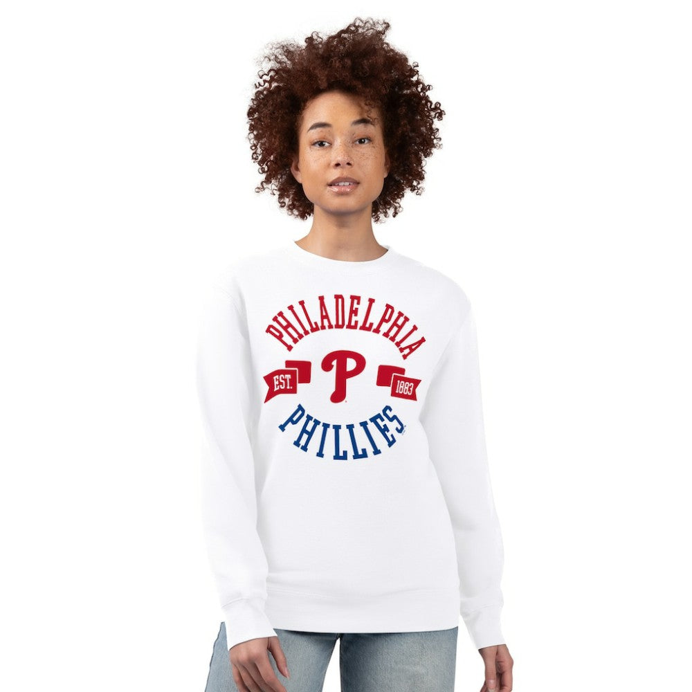 MLB Philadelphia Phillies G-III 4Her by Carl Banks Women's Team Logo Fleece Pullover Sweatshirt