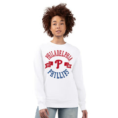 MLB Philadelphia Phillies G-III 4Her by Carl Banks Women's Team Logo Fleece Pullover Sweatshirt